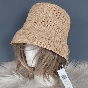 Eileen Fisher Tan Woven Bucket Hat
